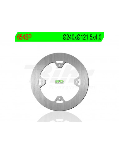 Disc de fre NG sense ventilacions 654SP Ø240 x Ø121.5 x 4