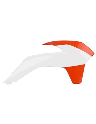 KTM SX,SX-F,XC-F,150 XC,200 XC - Radiator Scoops Orange/White - 2013-15 Models Polisport 8417400001