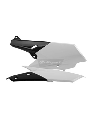 Yamaha YZ250F - Side Panels White/Black - 2014-18 Models Polisport 8607000002