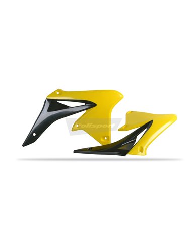 Tapas radiador RMZ250 10-18 BK/YL Polisport 8413600003