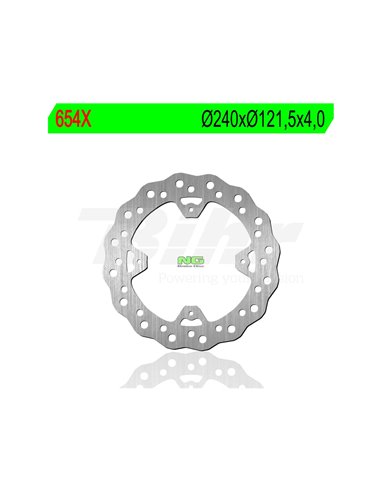 Disc de fre NG ondulat 654X Ø240 x Ø121.5 x 4 Posició: Del darrere