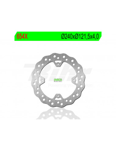 Disco de freno NG ondulado 654X Ø240 x Ø121.5 x 4. Posición: Trasera.