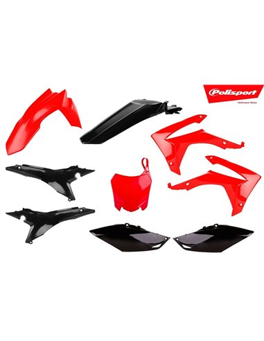 Honda CRF250R - MX Kit Plastique Rouge/Noir - Modèles 2014-17 Polisport 90832