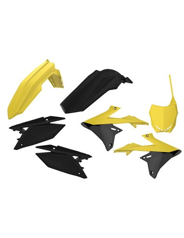 Suzuki RMZ 250 - MX Plastic Kit Yellow RM01/Black - 2019-20 Models Polisport 90839