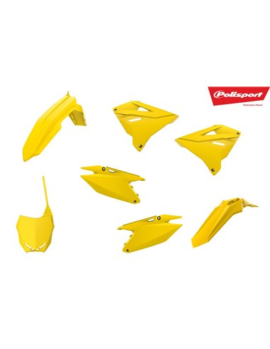 Suzuki RM125,250 - Kit Plastiques Restyling Jaune - Modèles 2001-08 Polisport 90868