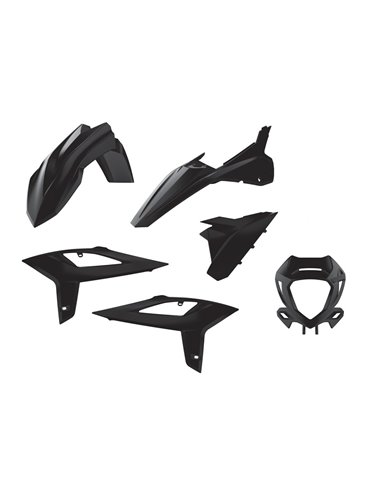 Beta RR 2T/4T - Enduro Plastic Kit Black - 2020 Models Polisport 90930