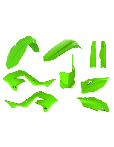 Kawasaki KX 125, 250 - MX Restyling Kit Lime Green - 2003-08 Models Polisport 90936