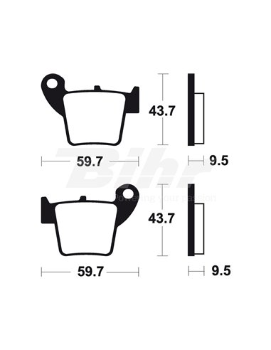 Brake pads set Tecnium MOR277 Sintered