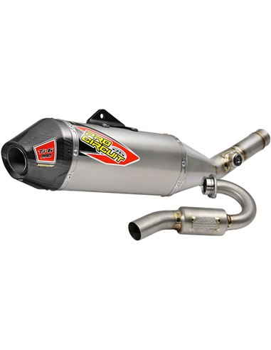 Complete Pro Circuit T-6 exhaust line, titanium, KX250F, with titanium silencer