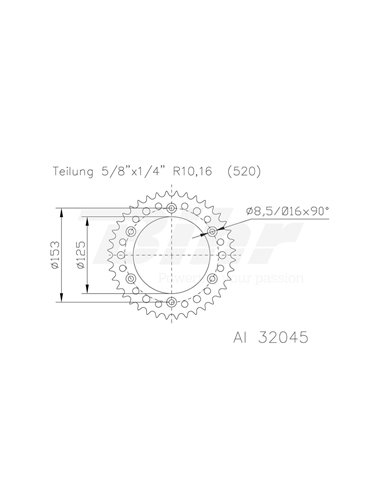 Corona ESJOT Alumini 51-32045-52 dents