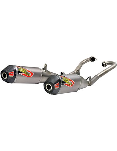 Exhaust System Ti-6 Dual Titanium With Carbon End Cap PRO CIRCUIT 0311825F2