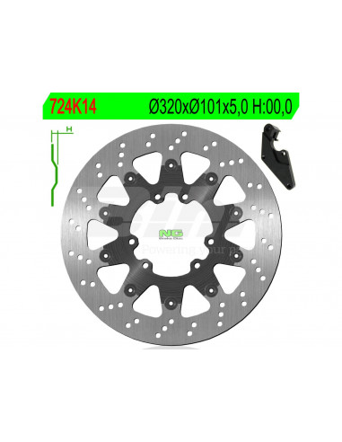 Brake disc NG 724K14 Ø320 x Ø101 x 5