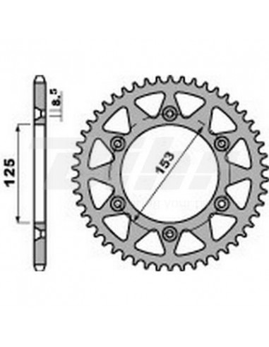 Crown PBR 50 teeth aluminum pitch 520 Honda CRF230F