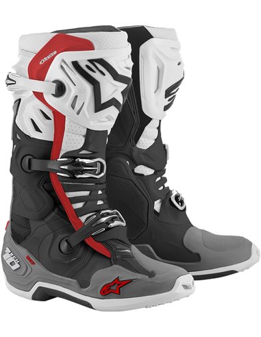 Bottes Motocross Alpinestars TECH10 Supervented Blanc | Gray | Noir | rouge