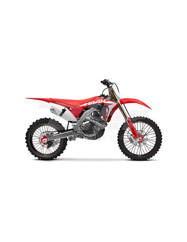 Roda completa Haan Wheels CRF 150 2018 16-1,85 cèrcol negre, boixa vermell, ràdios negres, cab. vermelles