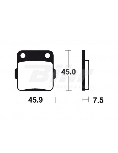 Position des plaquettes de frein frittées Tecnium MO92: avant