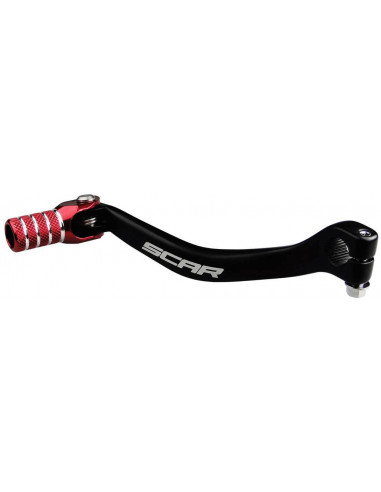 Pédale de levier de vitesses SCAR noir mat Embout rouge Honda CRF150R