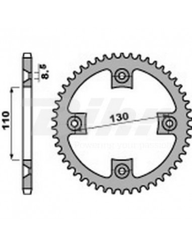 Coroa de aço PBR passo de 56 dentes 420 Honda CRF150R grande roda