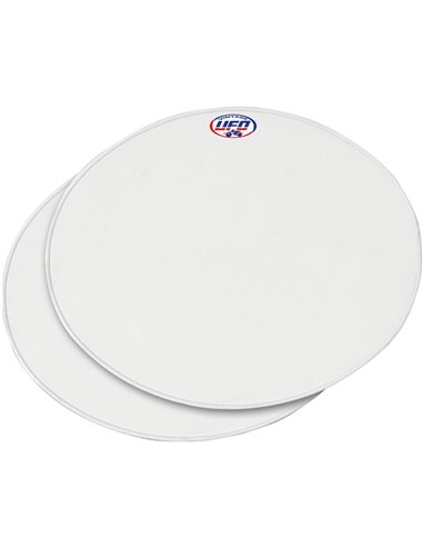 Vintage Uni Oval Tapa frontal porta-número (Since 70) blanco (2-Pack) UFO-Plast ME08048-W