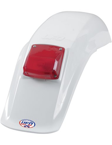 Guarda-lamas traseiro Uni Enduro Vintage W- Luz traseira (83-93) branco UFO-Plast ME08027-W