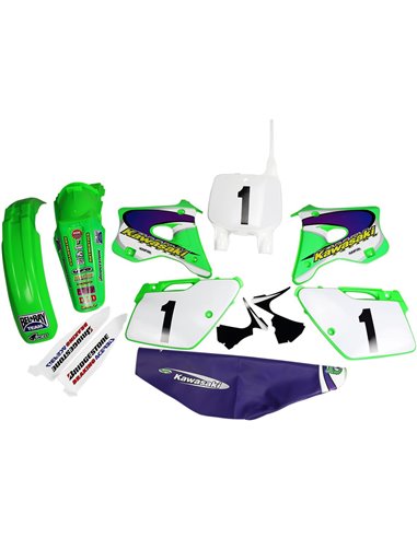 Kit de plásticos y adhesivos Emig Team Usa UFO-Plast KITKAWASAKI220