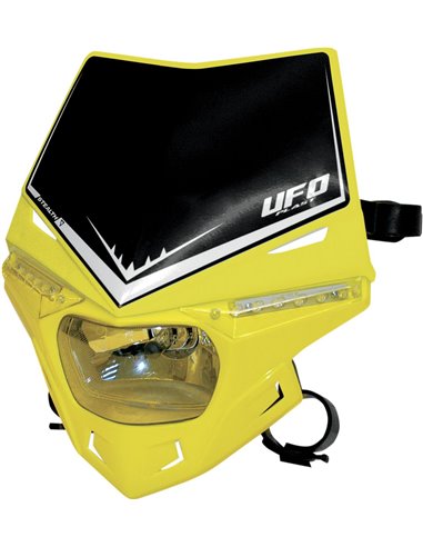 Support de phare Stealth (12V-35W et LED) couleur unique Rm-jaune UFO-Plast PF01715-102