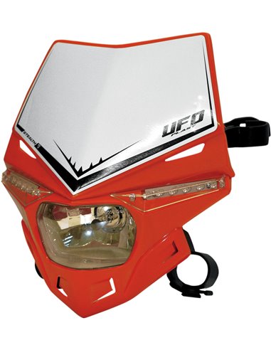 Stealth Headlight Holder (12V-35W & Led) Single Color Crf-Red UFO-Plast PF01715-070