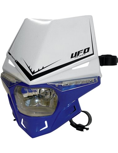 Stealth Headlight Holder (12V-35W & Led) Dual Color white-Reflex-blue UFO-Plast PF01715-W089