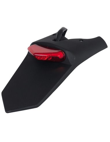 Luz traseira e suporte da placa sem indicadores W- Red Led-Taillight (E4 e Dot) preto UFO-Plast PP01220-001