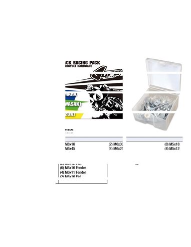 Jocs de cargols Racing Pack Yamaha-Kawasaki-Suzuki UFO-Plast AC02200