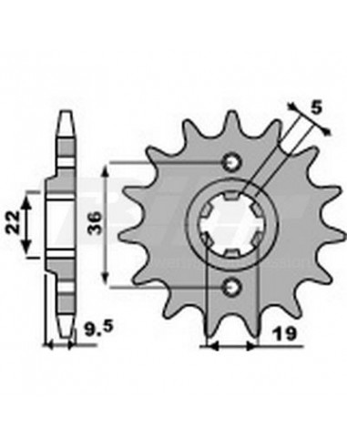 PBR sprocket 14 teeth chain pitch 520 Honda CR250R