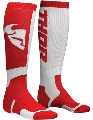 THOR Youth Mx S8Y Sock Red/White One Size 3431-0385