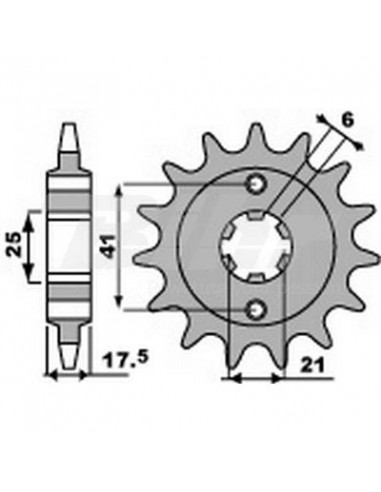 PBR sprocket 15 teeth chain pitch 525 Honda VFR400R NC 24