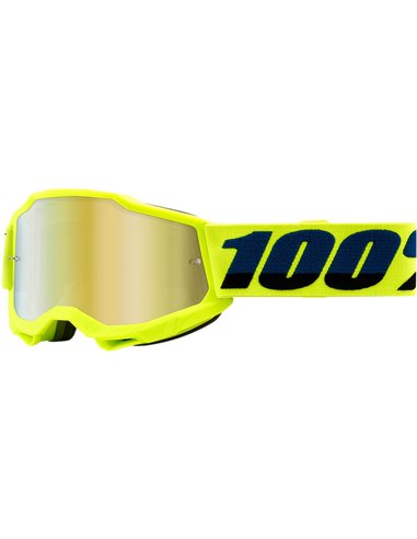 Gafas de motocross 100 % Accuri 2 niño(a) Amarillo Espejo Dorado 50321-259-04