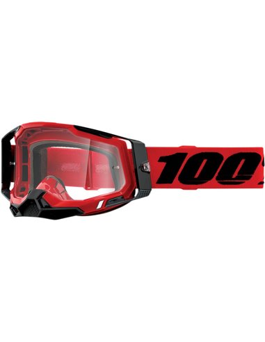 Gafas de motocross 100 % Racecraft 2 Rojo Transparente 50121-101-03