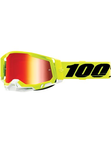 Gafas de motocross 100 % Racecraft 2 Amarillo Espejo Rojo 50121-251-04