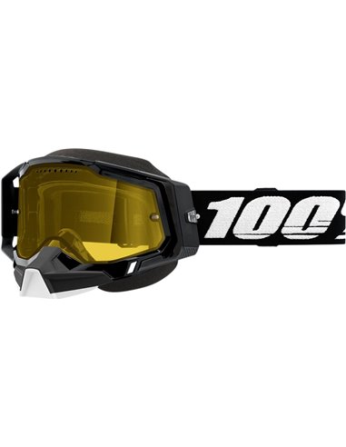 Gafas de motocross 100 % Racecraft 2 Snow Negro Amarillo 50122-608-01