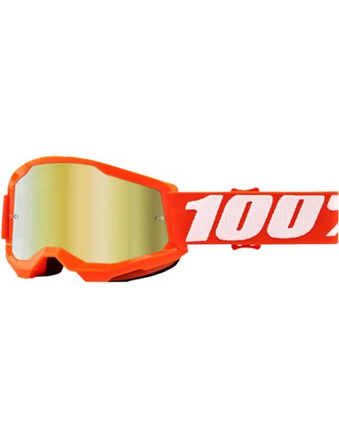 Masque Motocross 100% Strata 2 enfant Orange Mirror Gold 50521-259-05