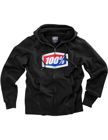 Sweat-shirt noir moyen à glissière complète 100% officiel 36005-001-11