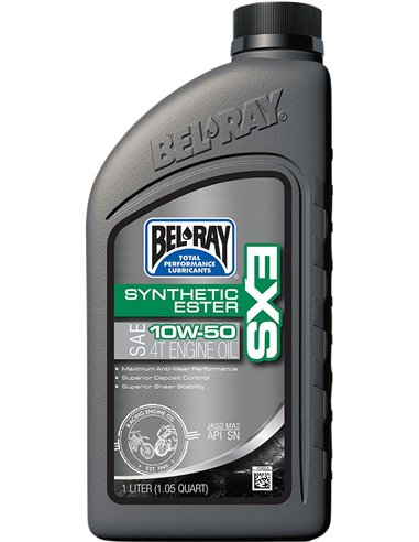 BEL-RAY Exs Synthetic Ester 4-Stroke Óleo de Motor 10W-50 1 Liter 99160-B1LW