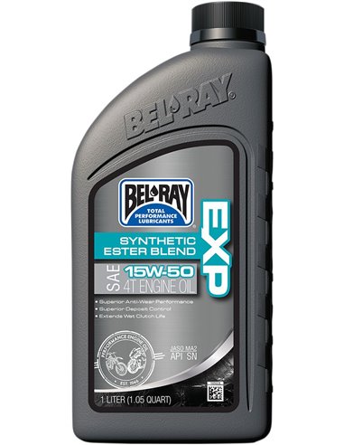 BEL-RAY Exp Semi-Synthetic Ester Blend 4-Stroke Engine Oil 15W-50 1 Liter 99130-B1LW