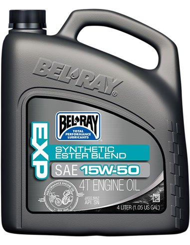 BEL-RAY Exp Semi-Synthetic Ester Blend 4-Stroke Engine Oil 15W-50 4 Liter 99130-B4LW