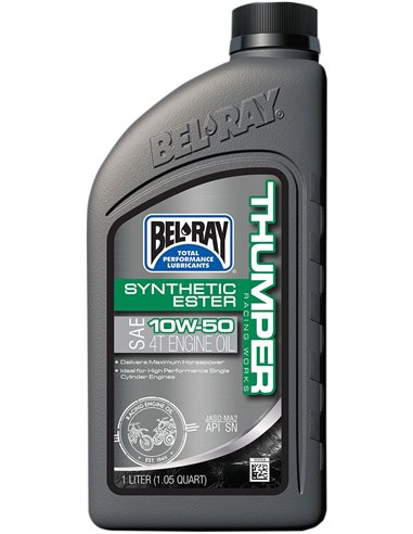 BEL-RAY Works Thumper Racing Synthetic Ester Blend 4-Stroke Engine Oil 10W-50 1 Liter 99550-B1LW