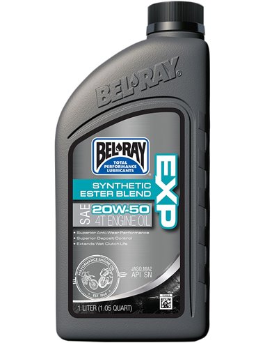 BEL-RAY Exp Semi-Synthetic Ester Blend 4-Stroke Engine Oil 20W-50 1 Liter 99131-B1LW