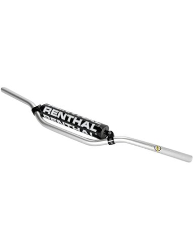 Guiador Renthal diâmetro 22mm 790 Cr Low Slv 790-02-SI-01-185