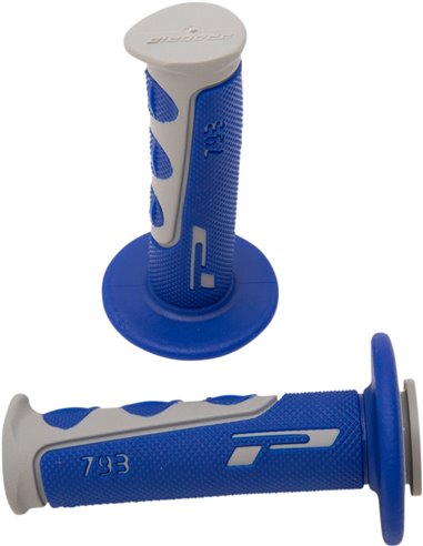 Punhos Offroad de Dupla Densidade 793 Closed End Azul / Cinza PRO GRIP PA079300GRBL