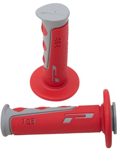 Punhos Offroad de Dupla Densidade 793 Closed End Vermelho / Cinza PRO GRIP PA079300GRRO