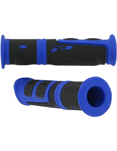 Poignées VTT double densité 964 à extrémité fermée noire / bleue PRO GRIP PA096422BL02