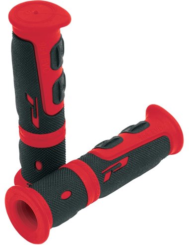 Punhos PRO GRIP PA096422RO02 de dupla densidade Atv 964 Closed End Preto / Vermelho