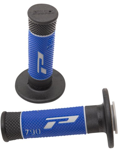 Punhos Offroad de densidade tripla 790 Fechado Cinza / Azul / Preto PRO GRIP PA079000TGBL